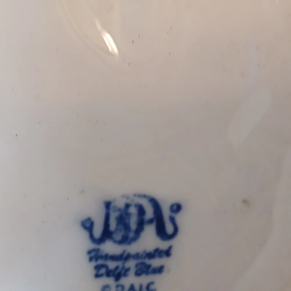 Antique Dutch Delft porcelain mold colbalt blue and white tulip designs - Picture 4 of 5